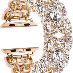 Gold Rhinestone Apple Watch Band